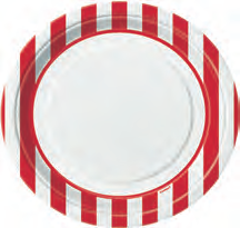 PLATOS 9PG RAYAS ROJAS 8UDS
