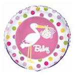 GLOBO MET 18PG BABY GIRL SUELT