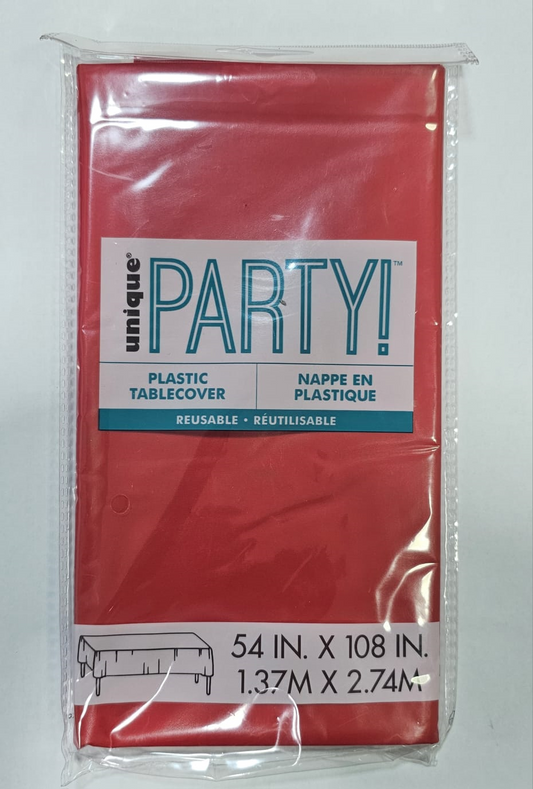 MANTEL PLASTICO ROJO