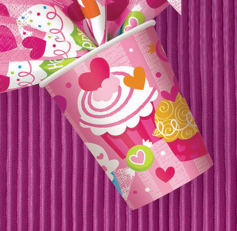 VASOS CUPCAKE 9OZ 8UDS