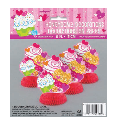 4 MINI CENTRO DE MESA CUP CAKE