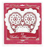DOILES BLANCOS CORAZON 10PULG