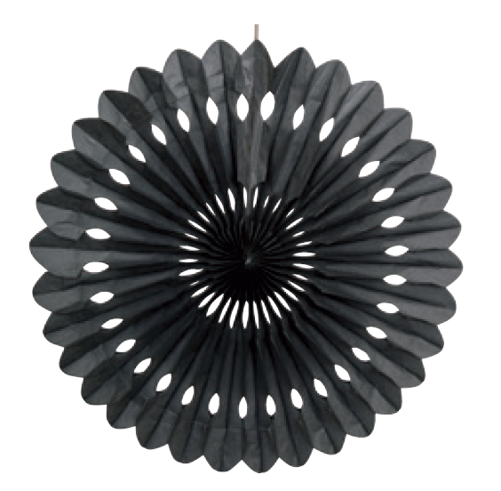 ABANICO DECORATIVO NEGRO