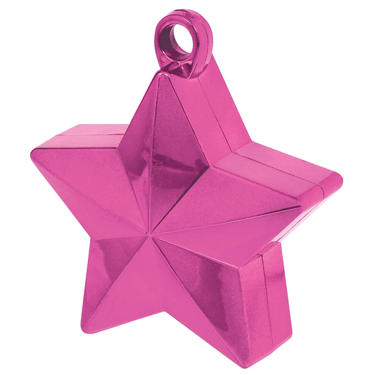 PESAS GLOBOS ESTRELLA FUCSIA