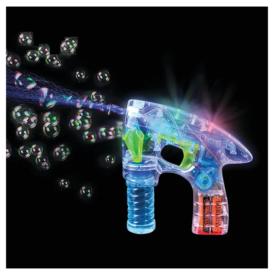 PISTOLA BUBUJAS TRANSP 7PG LUZ