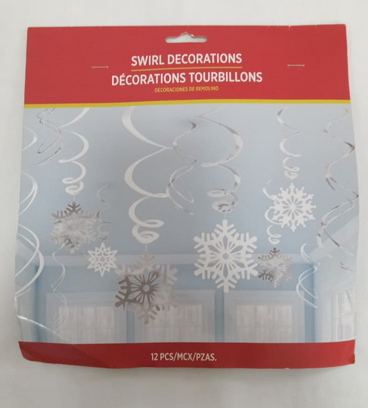 DECORACION ESPIRAL COPOS NIEVE