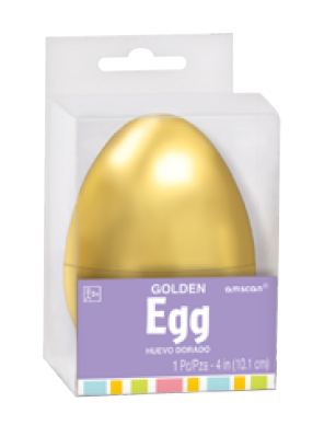HUEVO PASCUA RELLENABLE DORADO