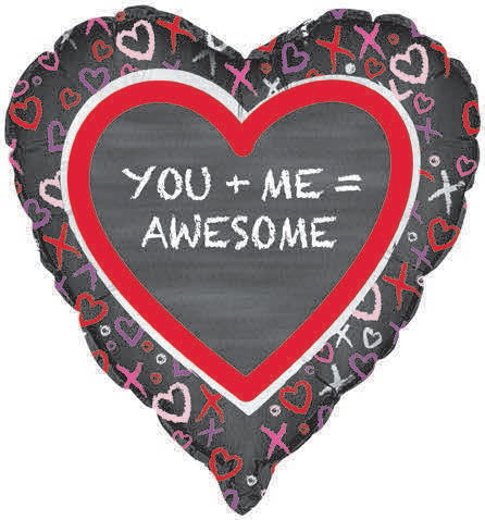 GLOBO MET 18PG YOU + ME HEART