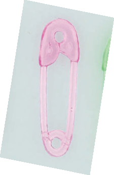 PINS PLASTICO 40UDS ROSA