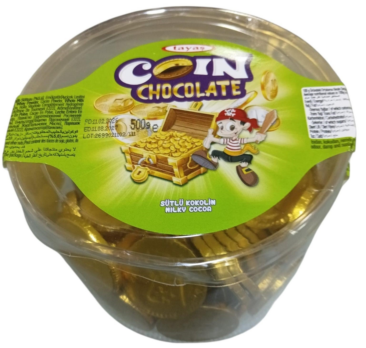 TAYAS MONEDAS CHOCOLATE 100UDS