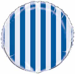 GLOBO MET 18PG RAYAS AZUL