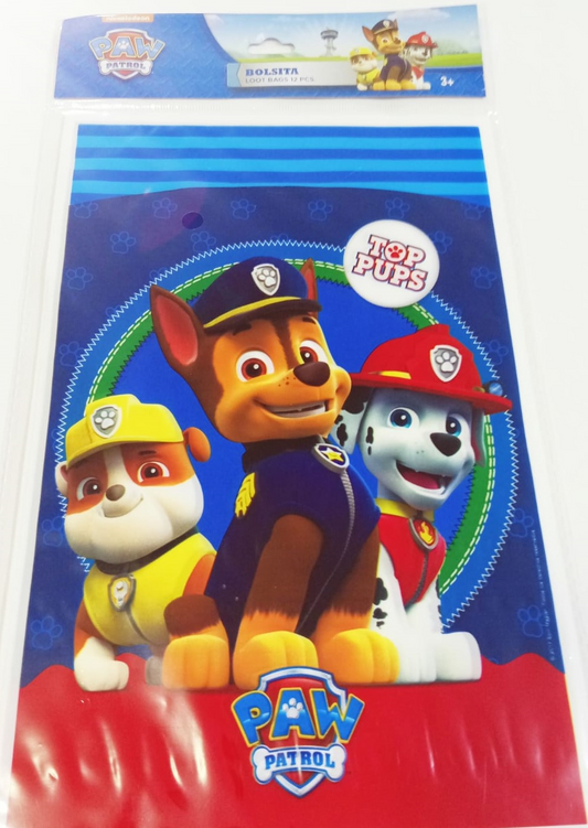 BOLSITAS PAW PATROL 12 PZAS