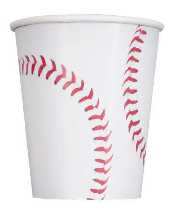 VASOS BASEBALL 8UDS 9 OZ