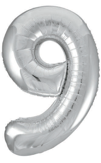 GLOBO 34PG PLATA NUMERO 9