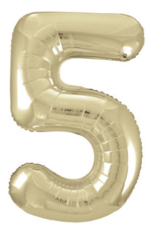 GLOBO 34PG DORADO NUMERO 5