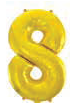 GLOBO 34PG DORADO NUMERO 8