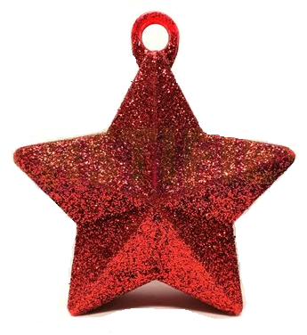 PESAS GLOBOS ESTRELLA ROJA
