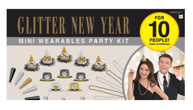 PARTY KIT 10 PERS GLITTER NEW