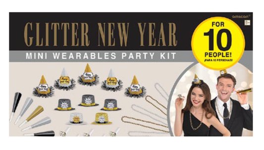 PARTY KIT 10 PERS GLITTER NEW