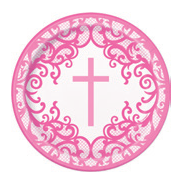 PLATO 7 PG CRUZ RELIGIOSO ROSA
