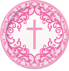 PLATO 9 PG CRUZ RELIGIOSO ROSA