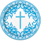 PLATO 7 PG CRUZ RELIGIOSO AZUL