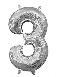 GLOBOS MINI SHAPE NO3 PLATA