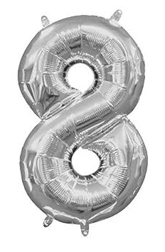 GLOBOS MINI SHAPE NO8 PLATA
