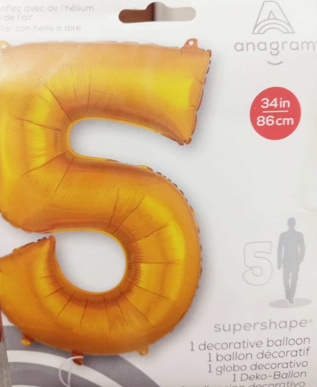 GLOBO FORMA Nº5 DORADO