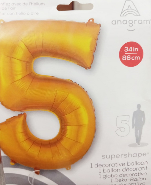 GLOBO FORMA Nº5 DORADO