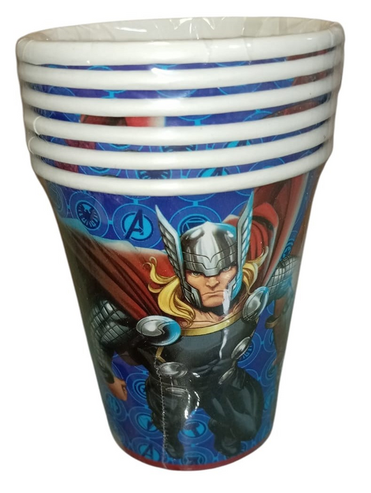 VASOS CARTON AVENGERS 6/1