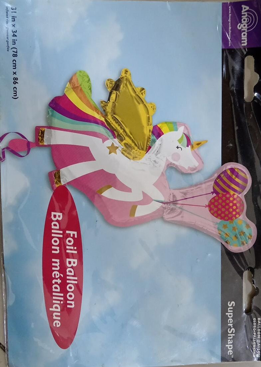 GLOBO MET.UNICORNIO SUPERSHAP