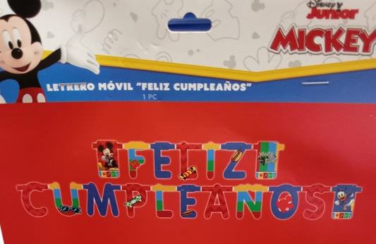 LETRERO FELIZ CUMPLEAÑOS MICKE