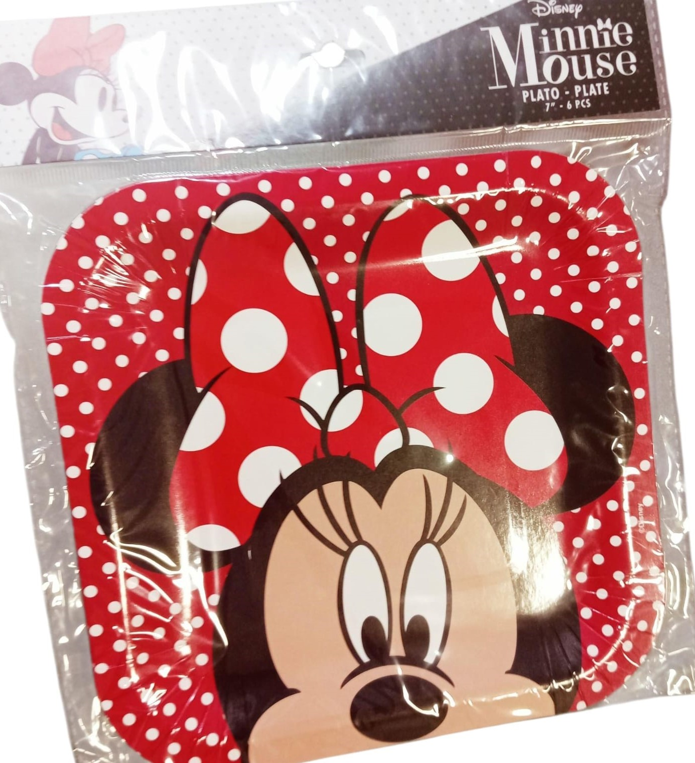 PLATO CUADRADO 7 MINNIE 6PCS