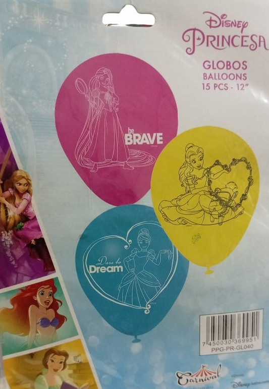 GLOBOS 12" PRINCESAS 15/1