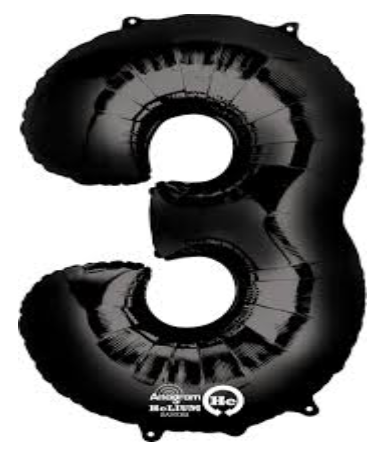 GLOBO FORMA Nº3 NEGRO 34 PULG