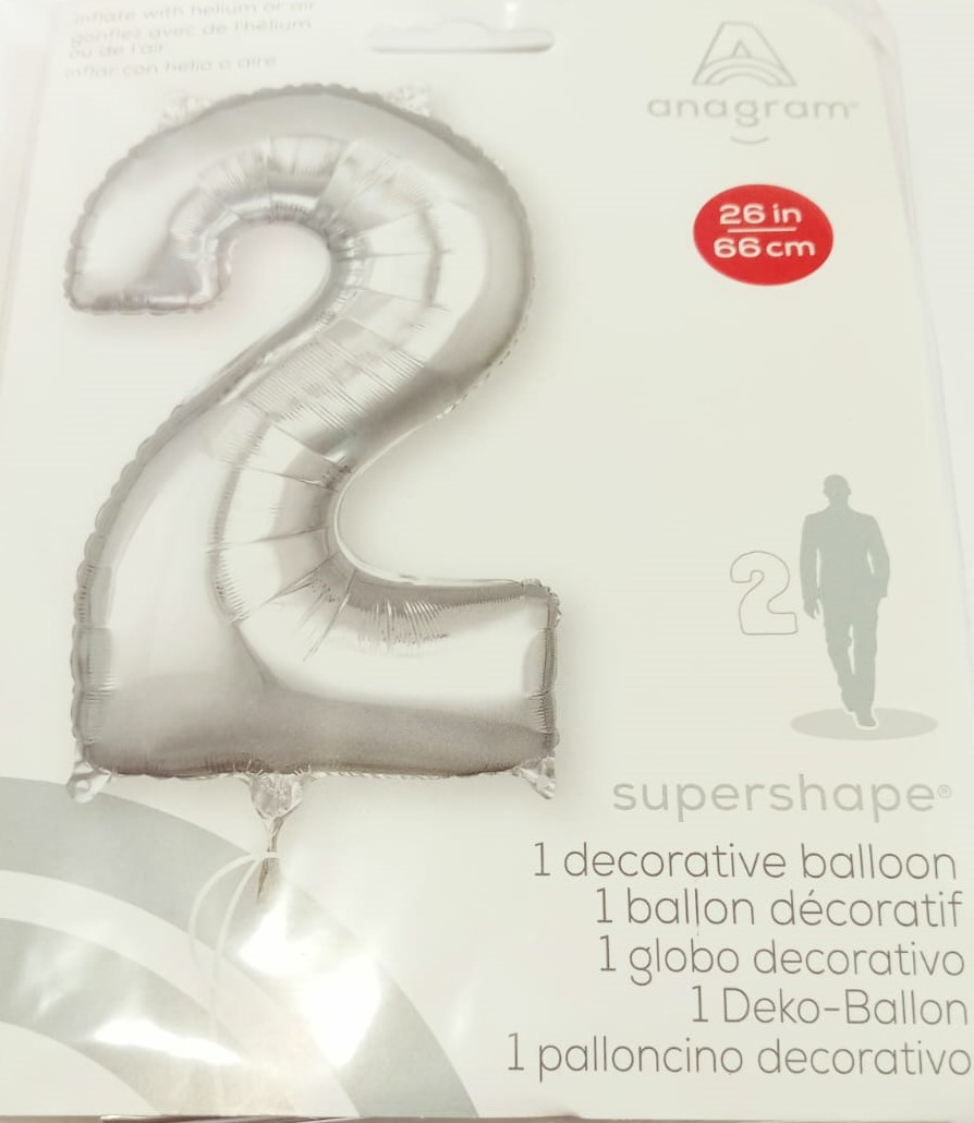 GLOBO FORMA Nº2 PLATA 26 PULG