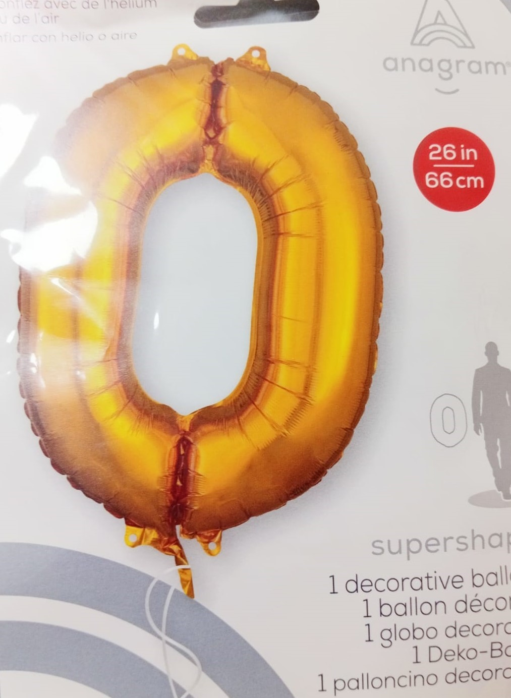 GLOBO FORMA Nº0 DORADO 26 PULG
