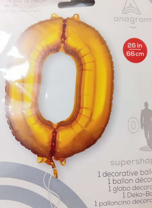 GLOBO FORMA Nº0 DORADO 26 PULG