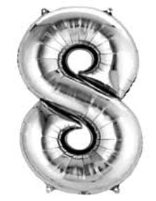 GLOBO FORMA Nº8 PLATA