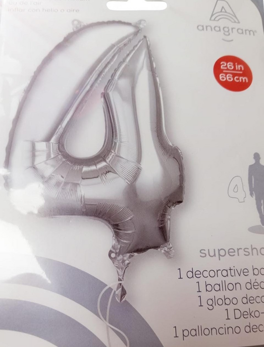 GLOBO FORMA Nº4 PLATA 26 PULG