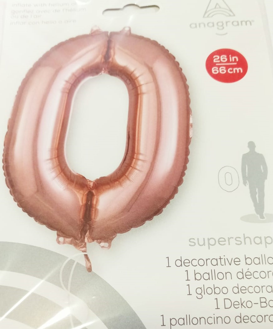GLOBO FORMA Nº0 ROSEGOLD26PULG