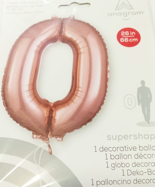 GLOBO FORMA Nº0 ROSEGOLD26PULG