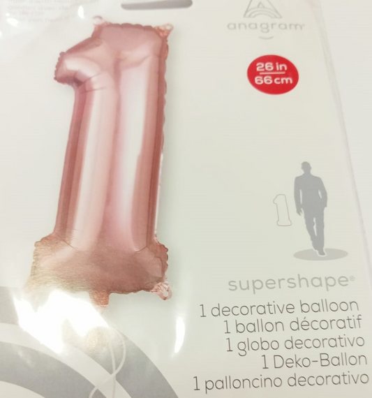 GLOBO FORMA Nº1 ROSEGOLD26PULG