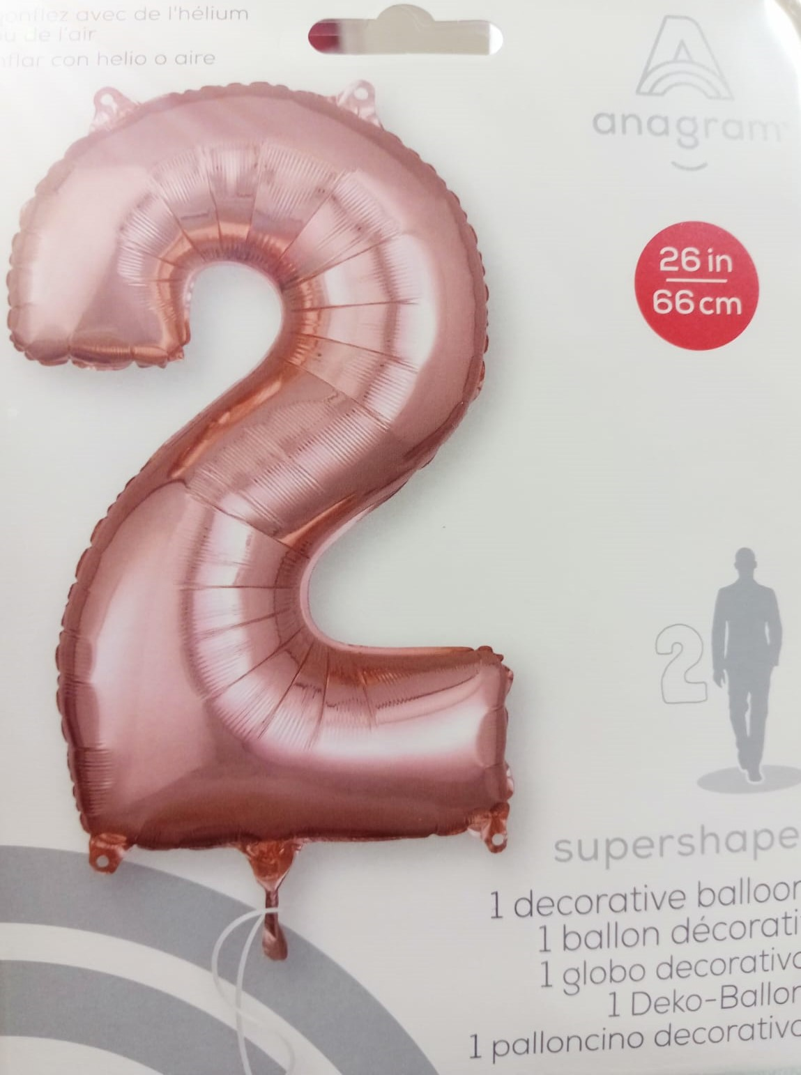 GLOBO FORMA Nº2 ROSEGOLD26PULG