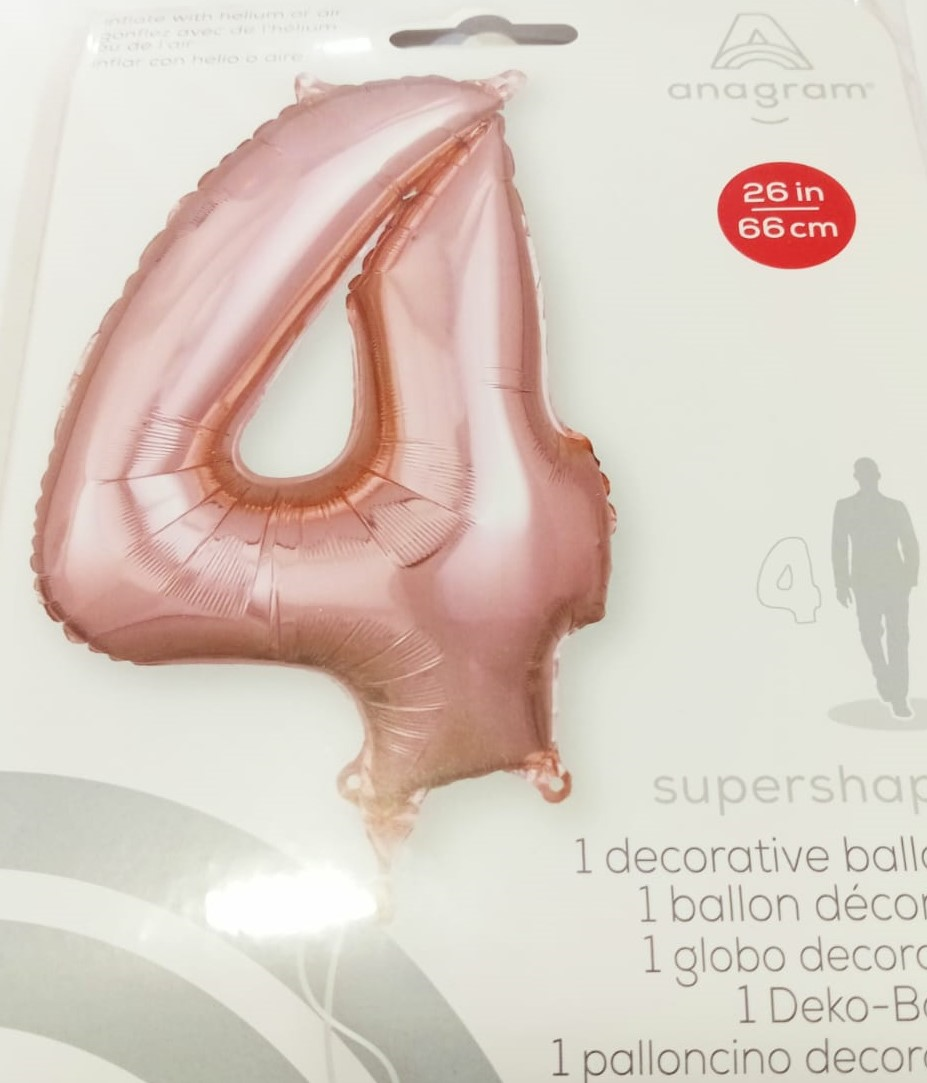 GLOBO FORMA Nº4 ROSEGOLD26PULG