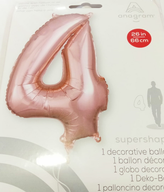 GLOBO FORMA Nº4 ROSEGOLD26PULG