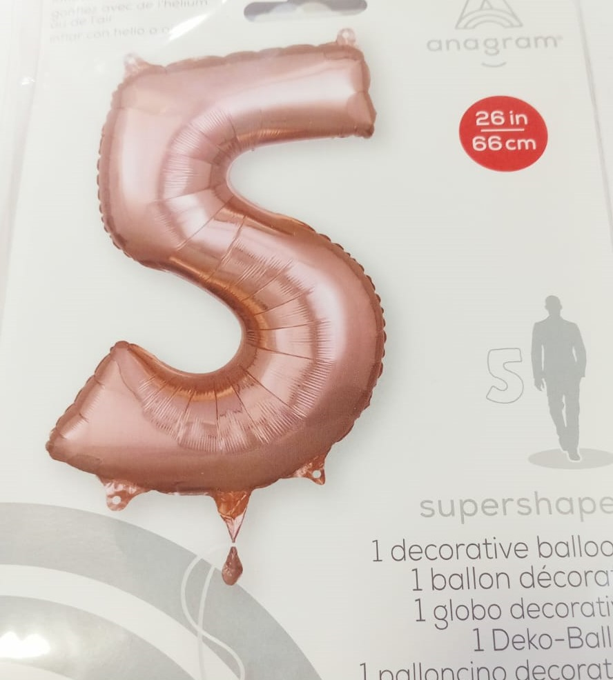 GLOBO FORMA Nº5 ROSEGOLD26PULG