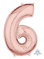 GLOBO FORMA Nº6 ROSEGOLD26PULG