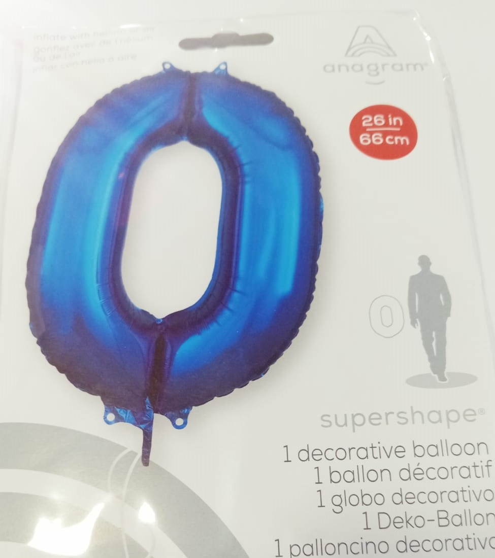 GLOBO FORMA Nº0 AZUL 26PULG